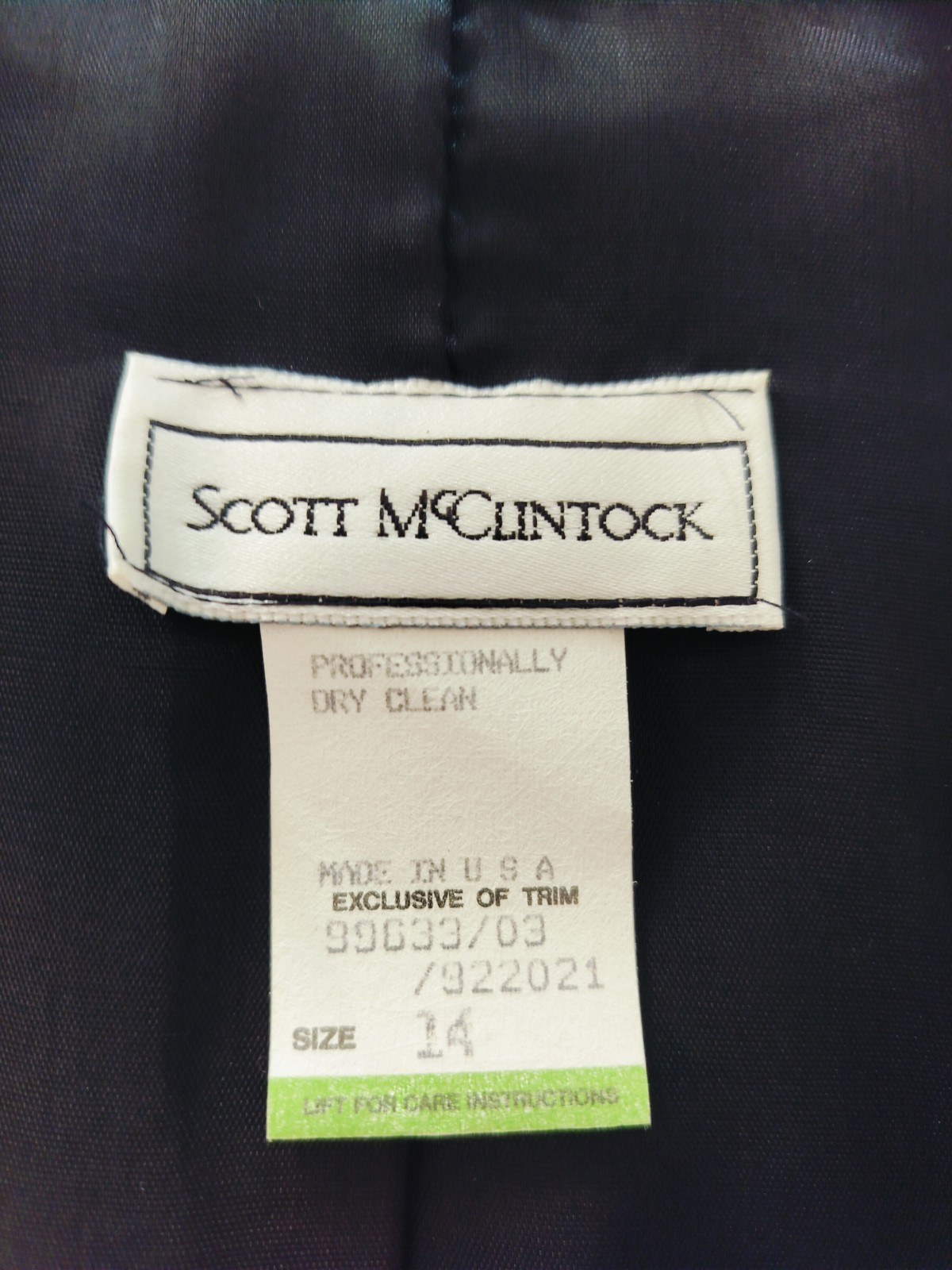Vintage 80s Scott McClintock Black Velvet & Cream Lace Evening Jacket Size 14