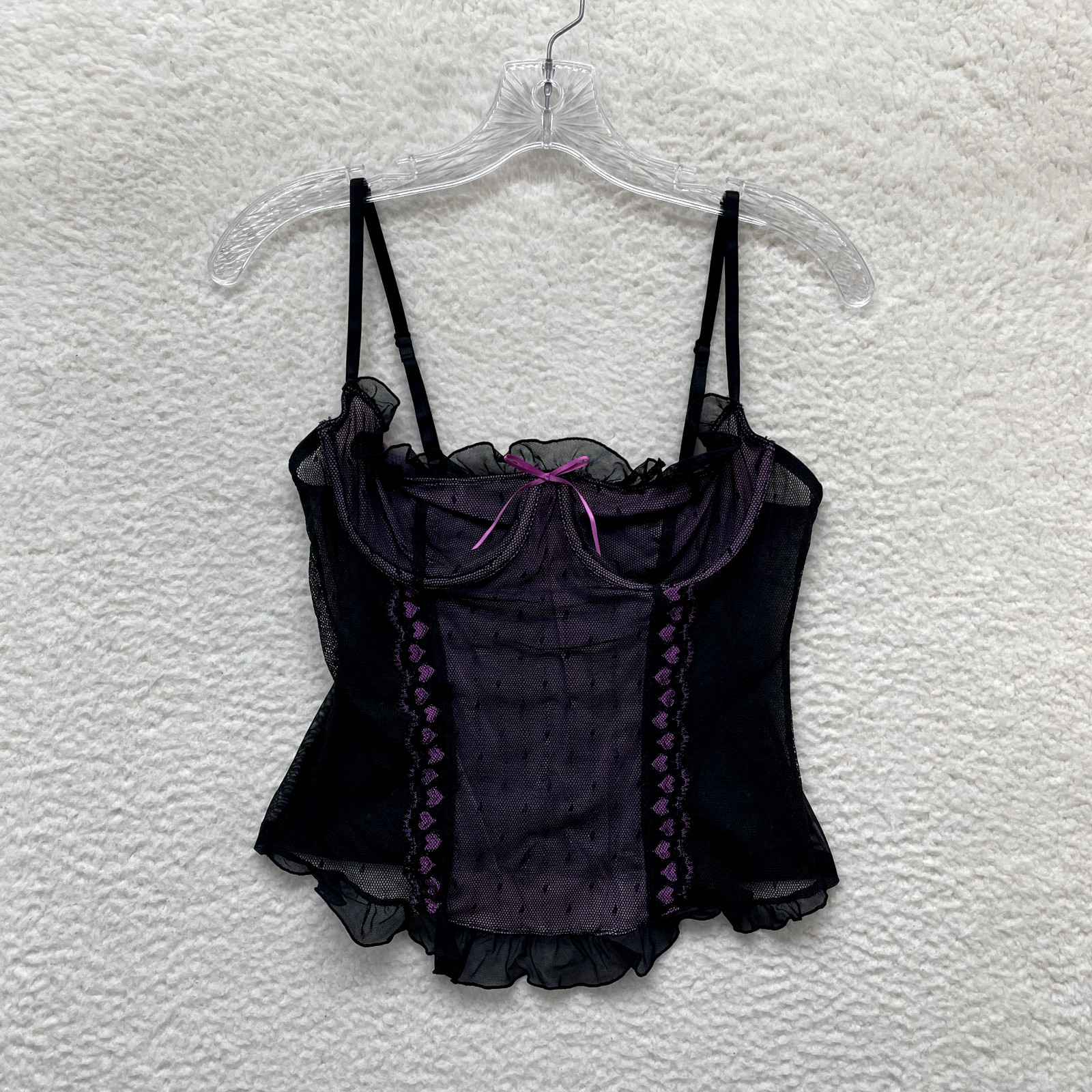Y2K Vintage Victoria’s Secret Corset Bustier Camisole L Large Goth Coquette