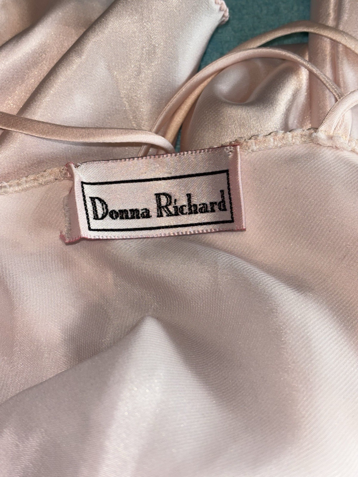 Vtg 80s Donna Richard Pink Satin Teddy Bodysuit Ruffle Lace Lingerie Petite XS S