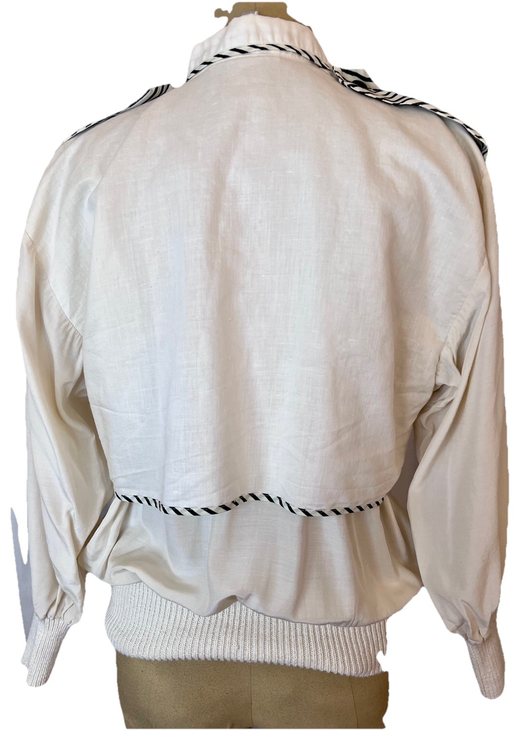 Side Effects Vintage 80’s Silk Jacket Top W/surpluce And Epaulets M