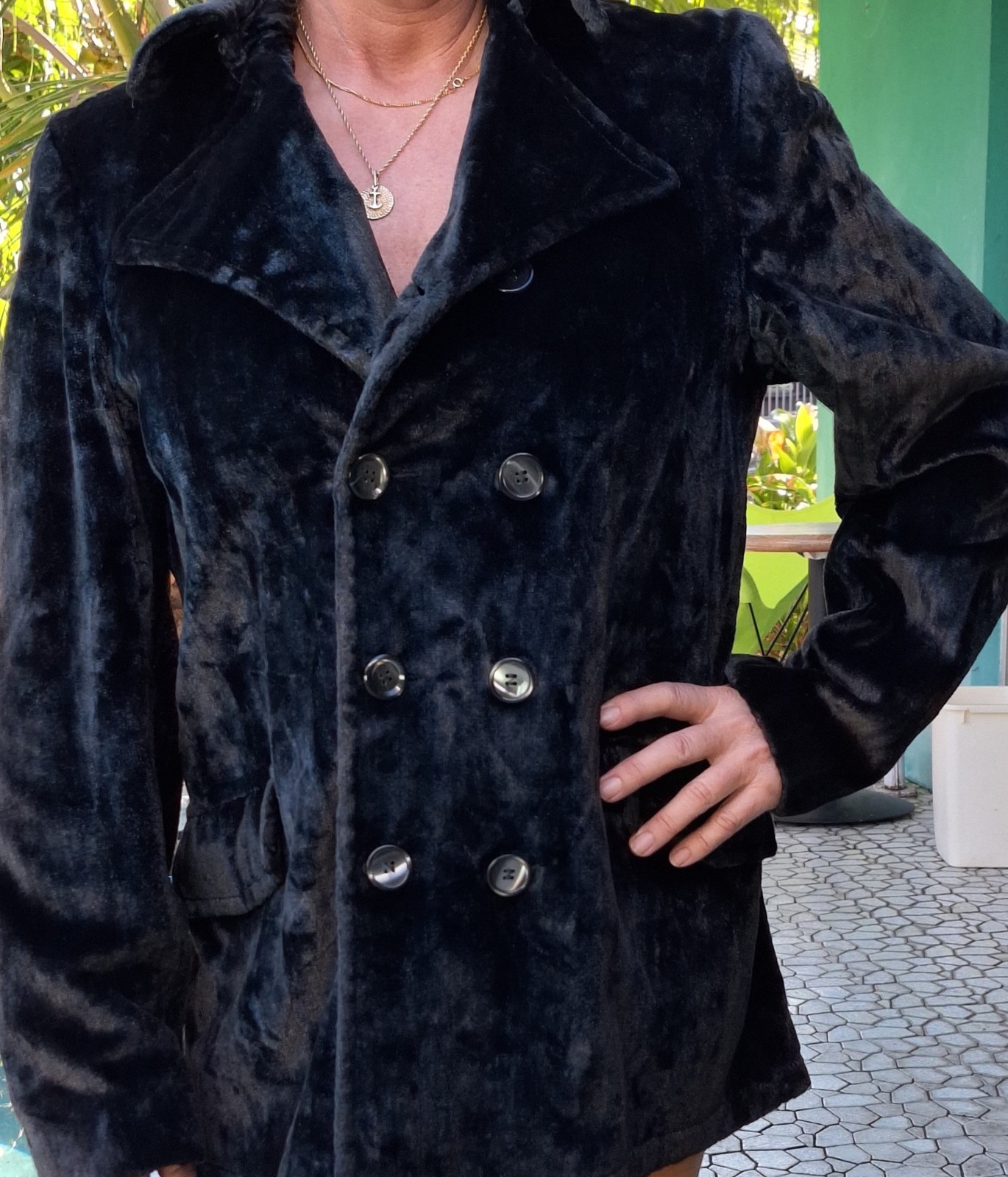 VINTAGE RARE Mr. Belster Black Velvet Jacket From 1940″s-1970″s