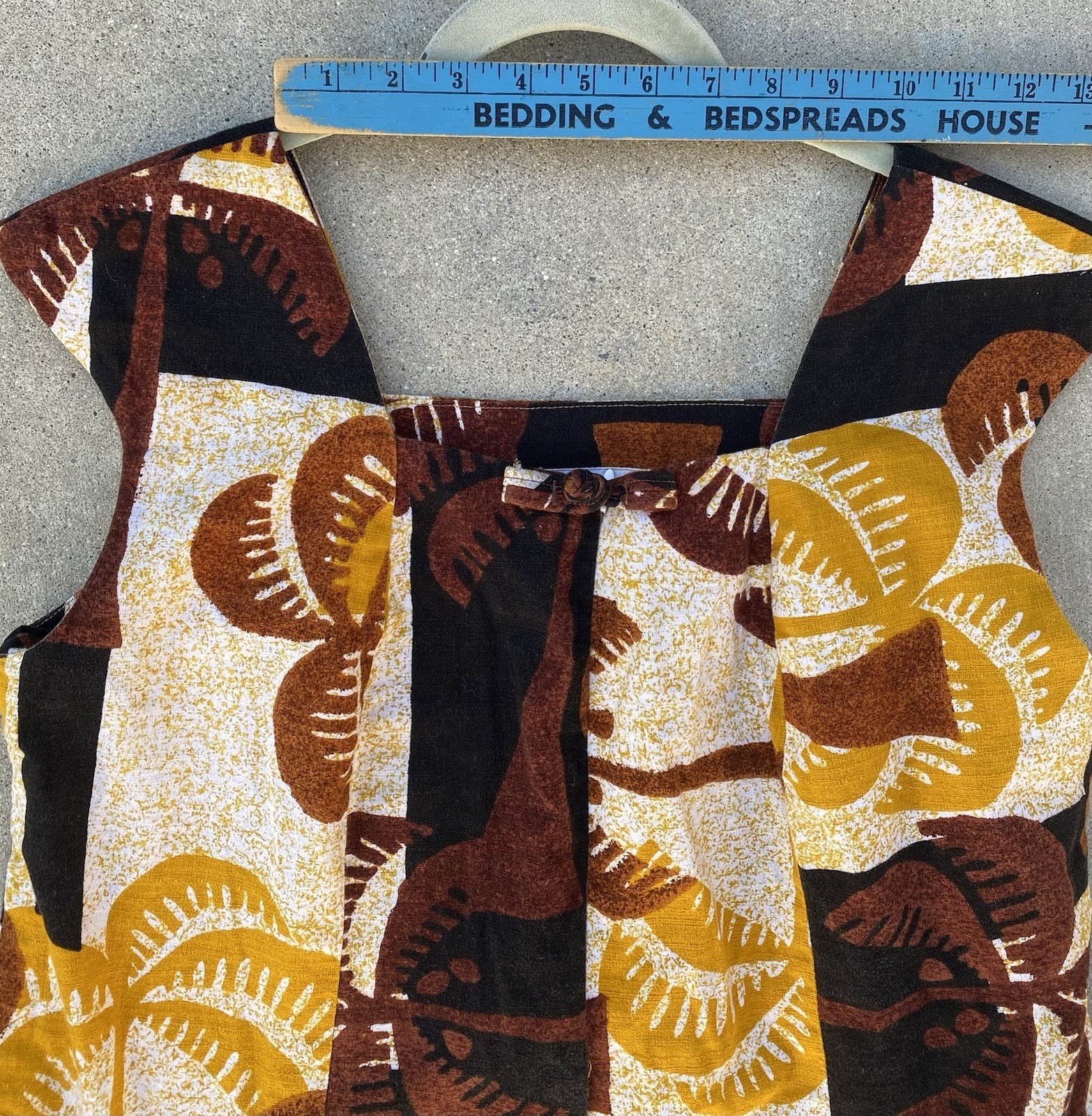 Vintage Lauhala Styled And Made In Hawaii Hawaiian Dress Tiki Aloha Needs Sewing