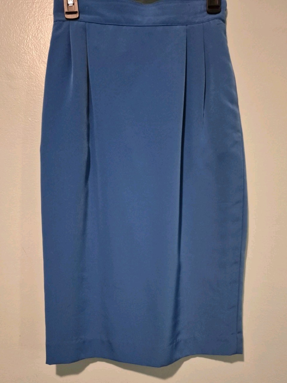 Vintage 80s City Girl Nancy Bolen Blue Career Skirt Sz 6 Office Pinup