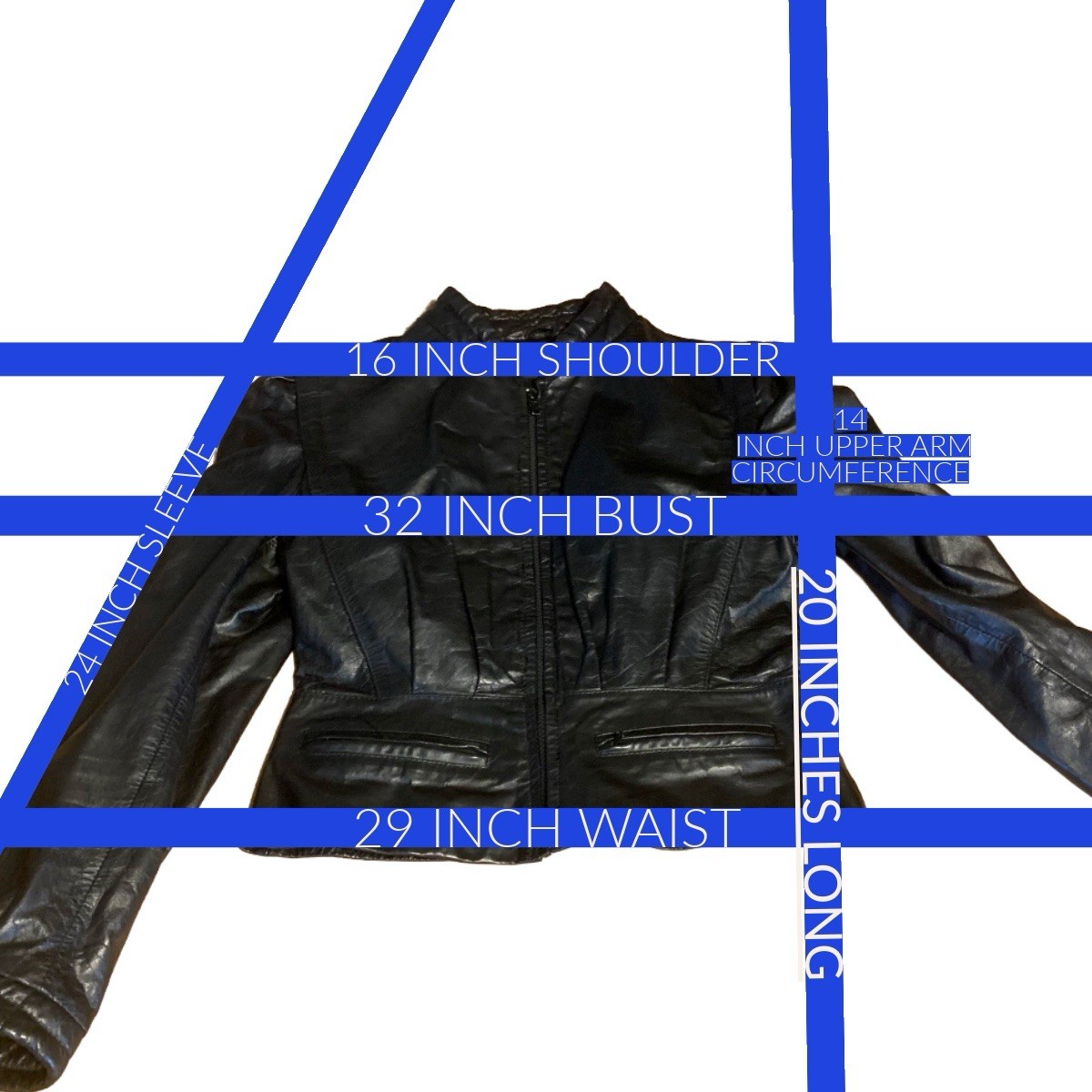 VINTAGE 1980’S BERMAN’S BLACK LEATHER CROPPED MOTO JACKET SIZE SMALL/10