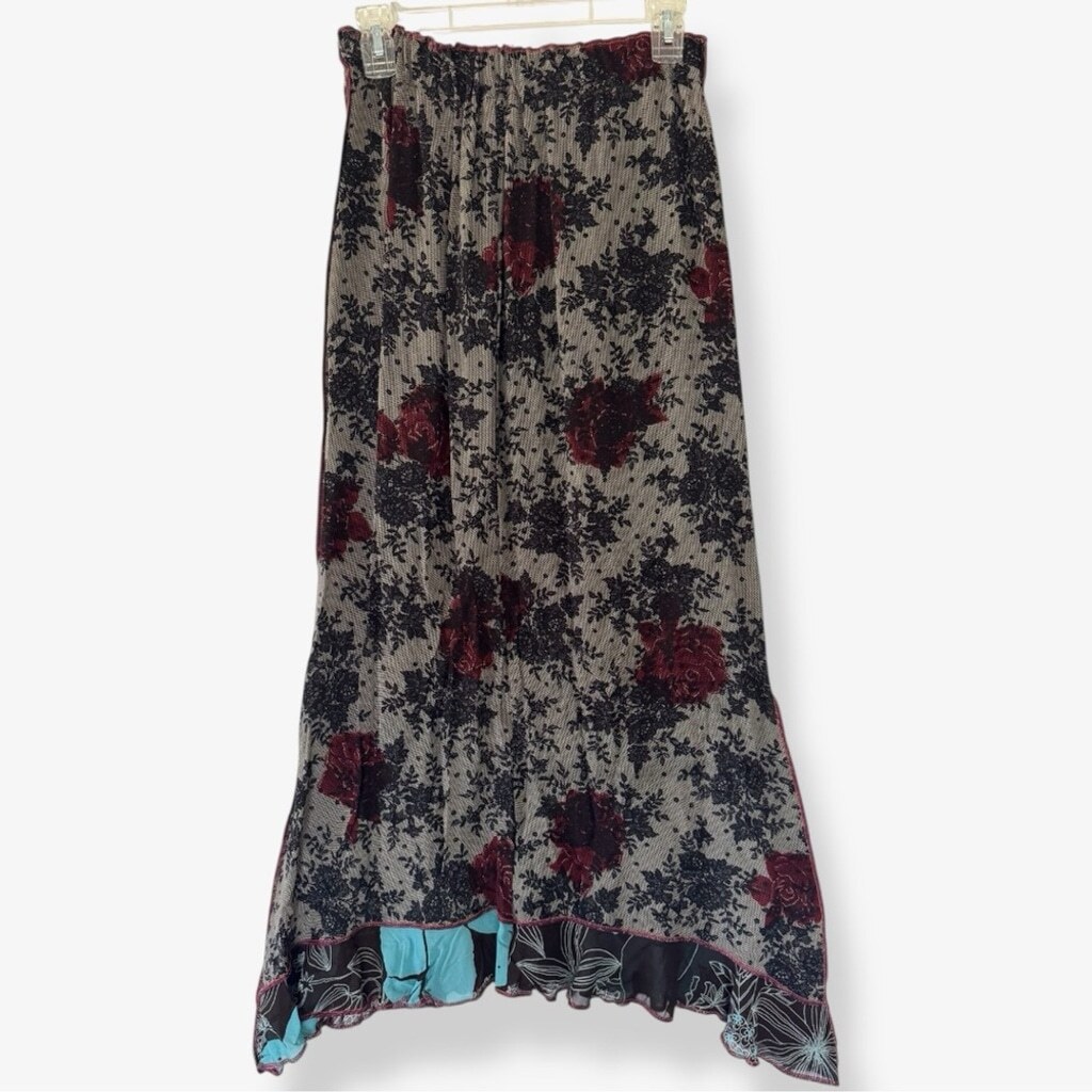 Vintage Boho Nothing Matches Boutique floral 2 pcs sheer skirt set Size 1 or S/M
