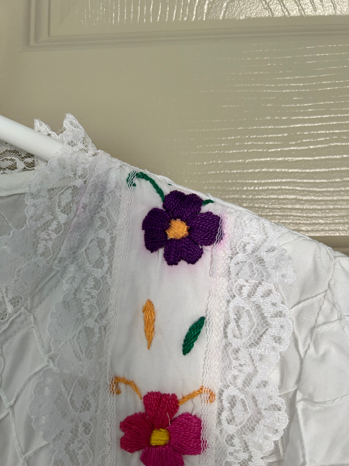 Authentic Vintage 1970s Mexican Hand Made Wedding Dress Small