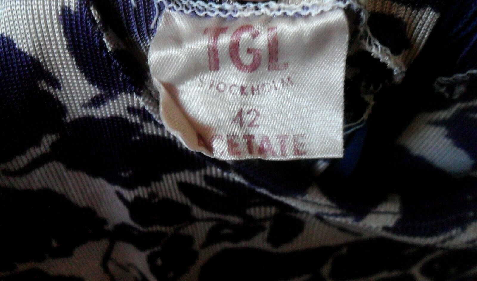 Vintage 60’s 70″s Purple & White TUNIC Mini Dress, Asymmetrical by TGL Stockholm