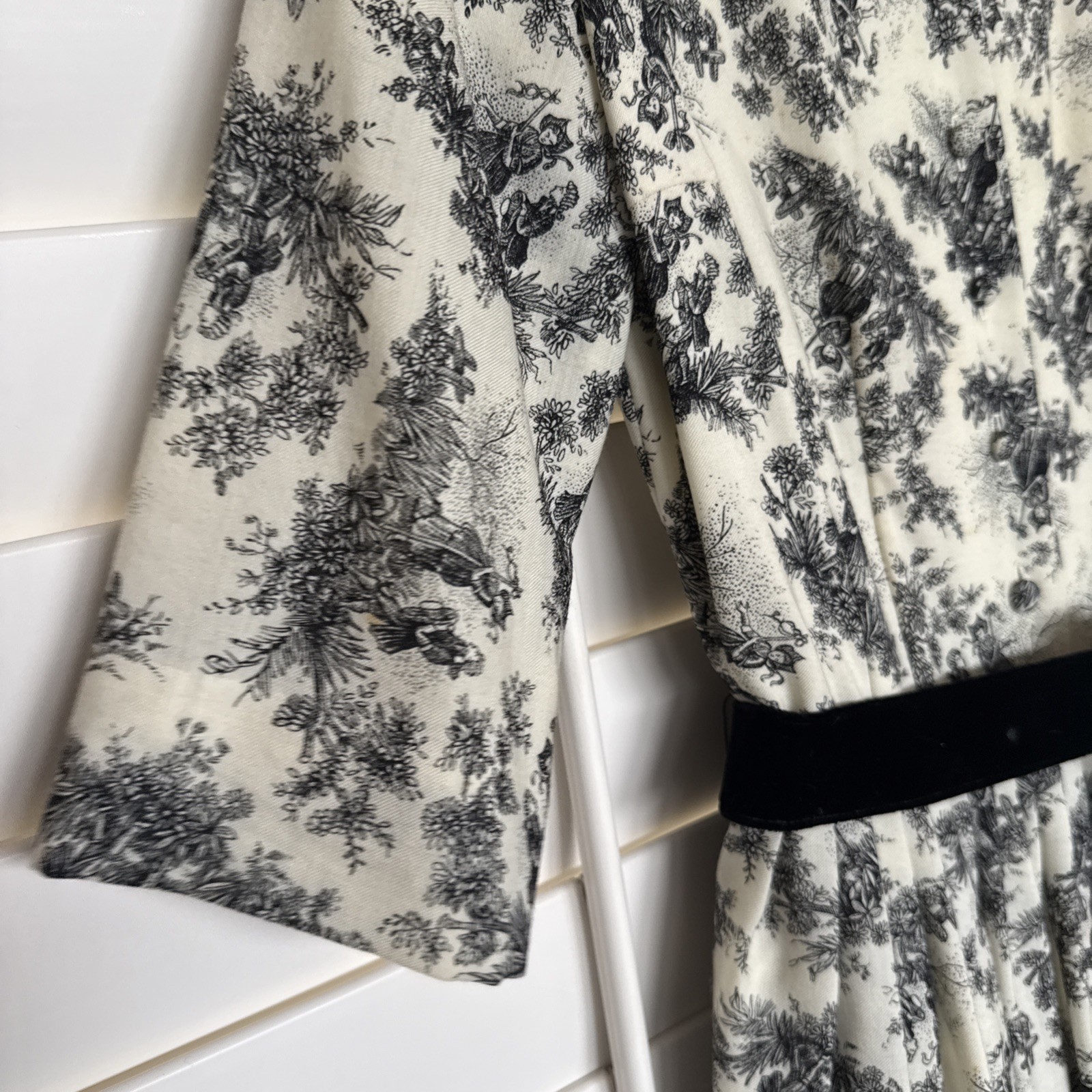 RARE Vintage Abercrombie & Fitch Tanner Dorothy Cox Dress Toile Fabric 10 EUC