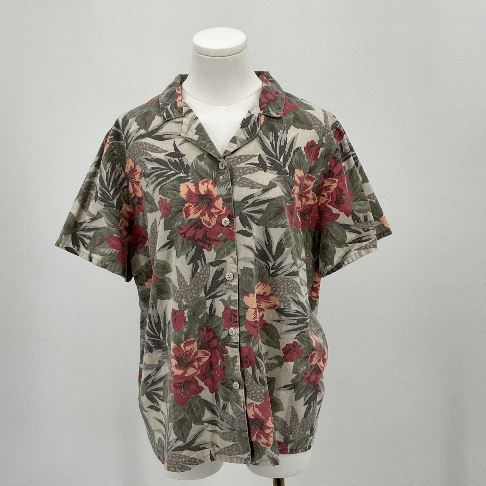 Vintage Sag Harbor hawaiian style women’s blouse size XL