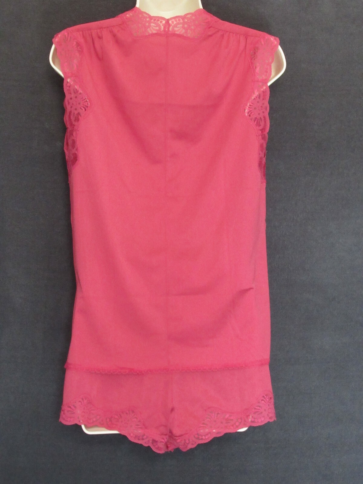 Vintage Triumph Mauve Pink Fascination Swing Lace Trim Top Shorts Lingerie Set M