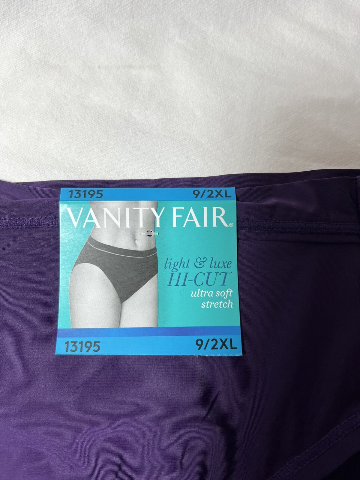 Vintage Extra Soft Vanity Fair Light & Luxe Hi-Cut 9/2XL Deep Mulberry Panty NWT