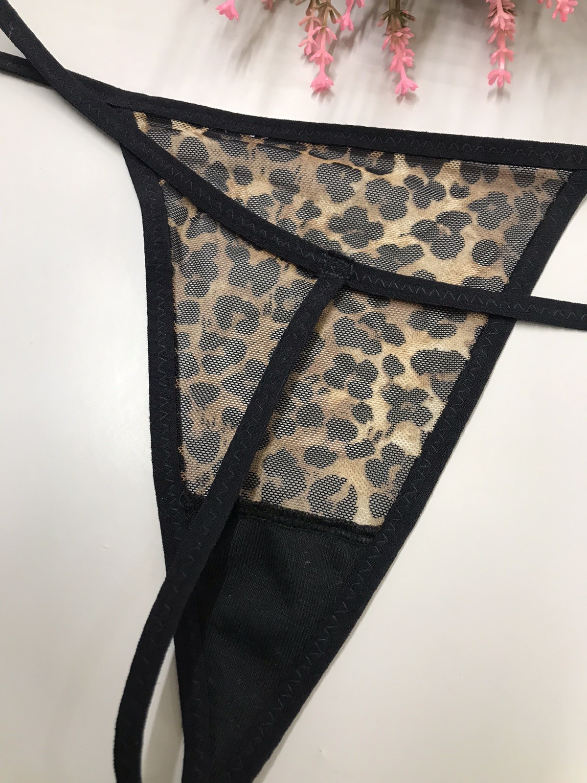 Women’s Animal Print V-String Bikini Large Cheetah Animal Print Multicolor