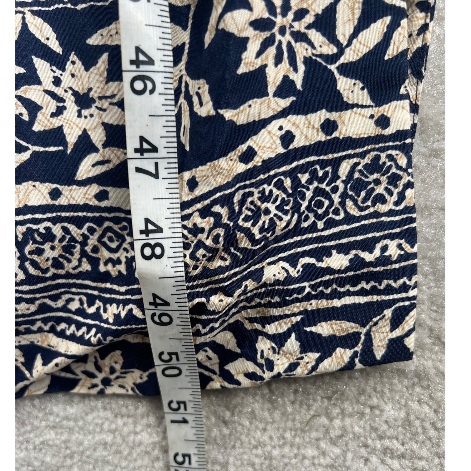 Vintage 90s Maggy London Side Button Maxi Sheath Dress Size 6 Navy Floral Batik