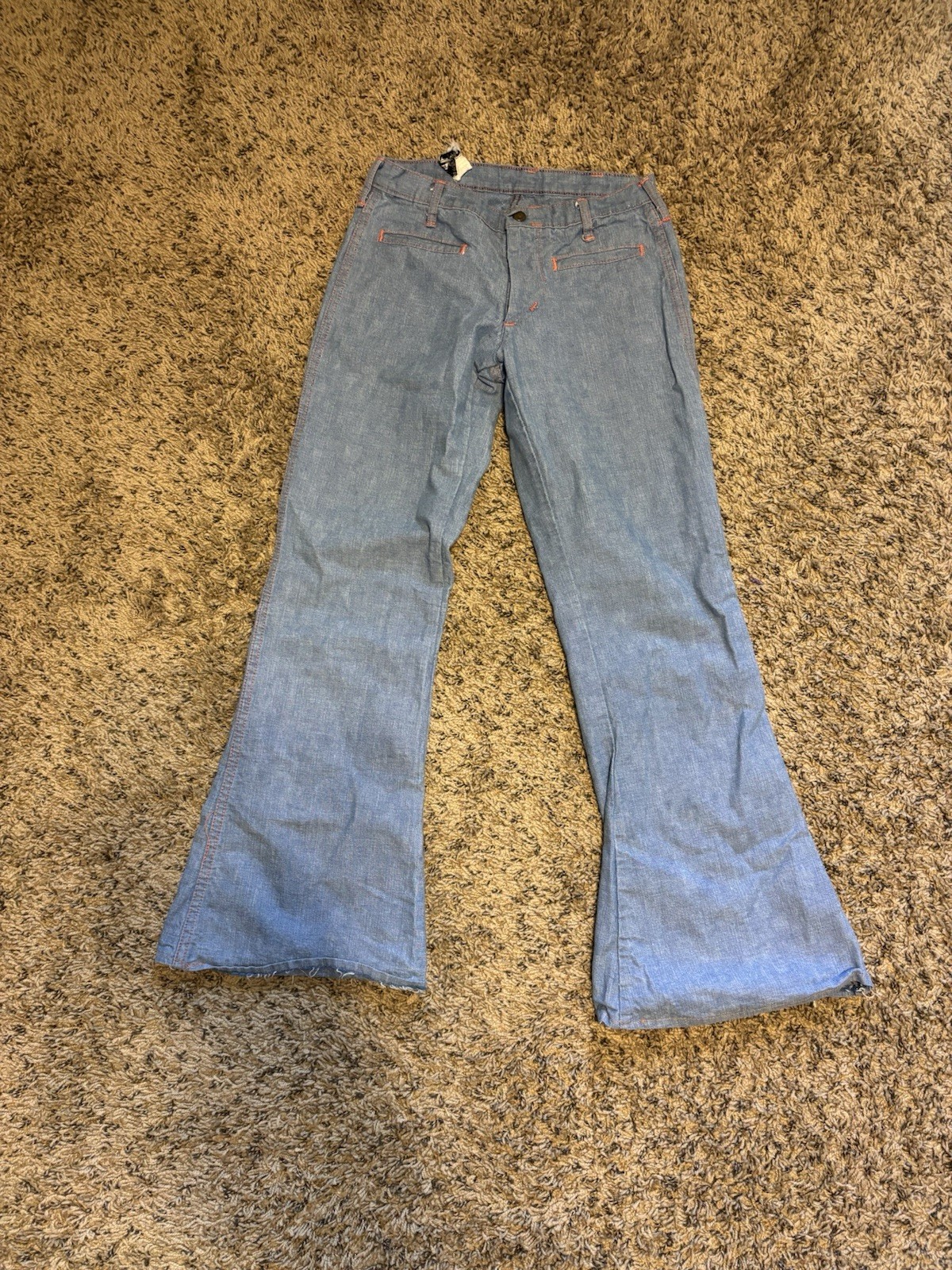 Vintage 70s Landlubber Jeans Womens Blue Hey Sailor Low Rise 27×29 Talon Zipper