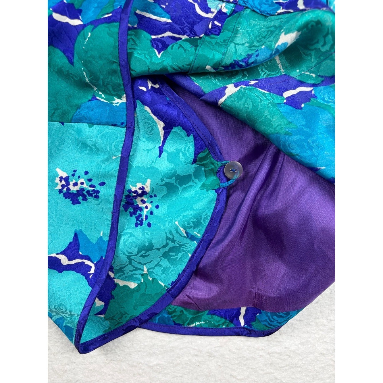 VTG Silk Studio for Petites 100% Silk Wrap Blouse 12