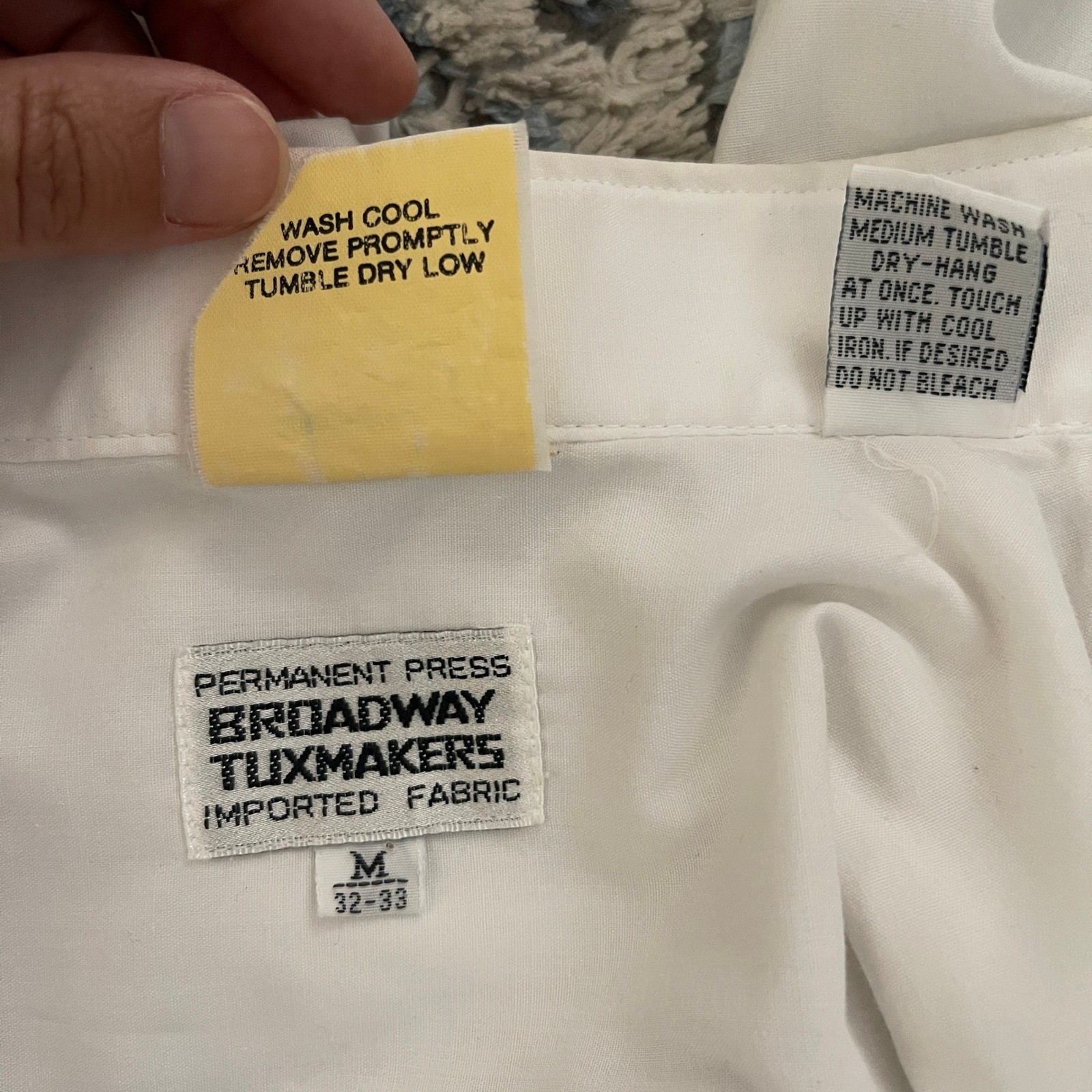 Vintage 80s Broadway Tuxmakers White Pleated Bib Shirt Patchwork Western Size M