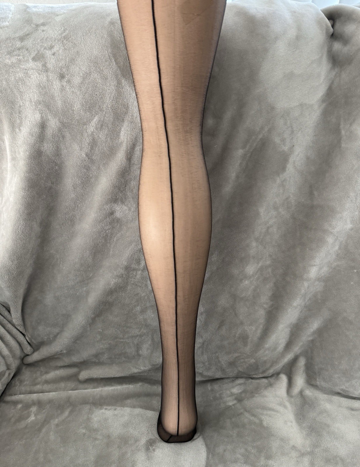 Vintage Extra Long Pantyhose With Seam And Bare Foot