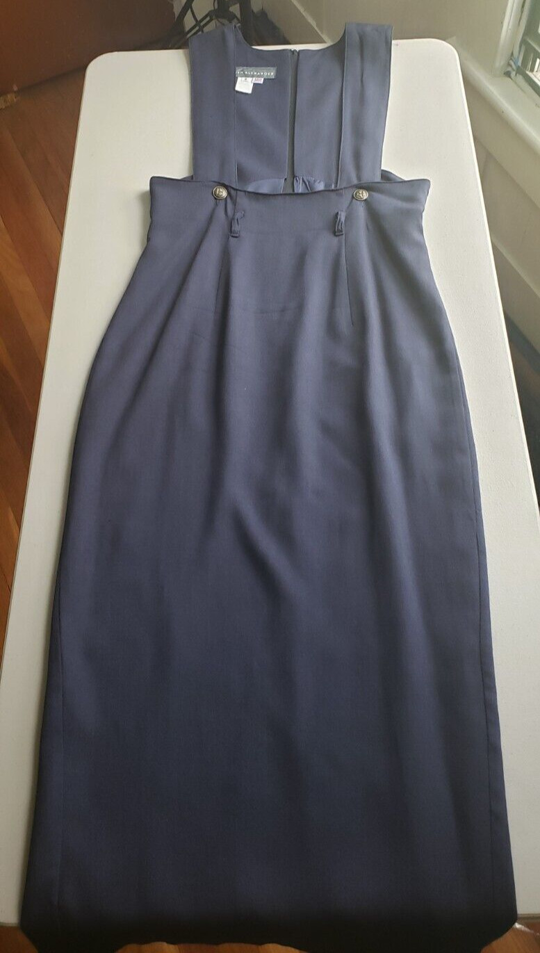 Vintage Karen Alexander Dress Jumpsuit Size 8 Sailor Pleated Blue