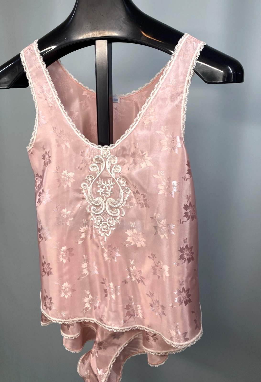 Vintage Camisole & Short Set SIZE SMALL pink tank lace SLEEP SOLUTIONS 90s Y2K