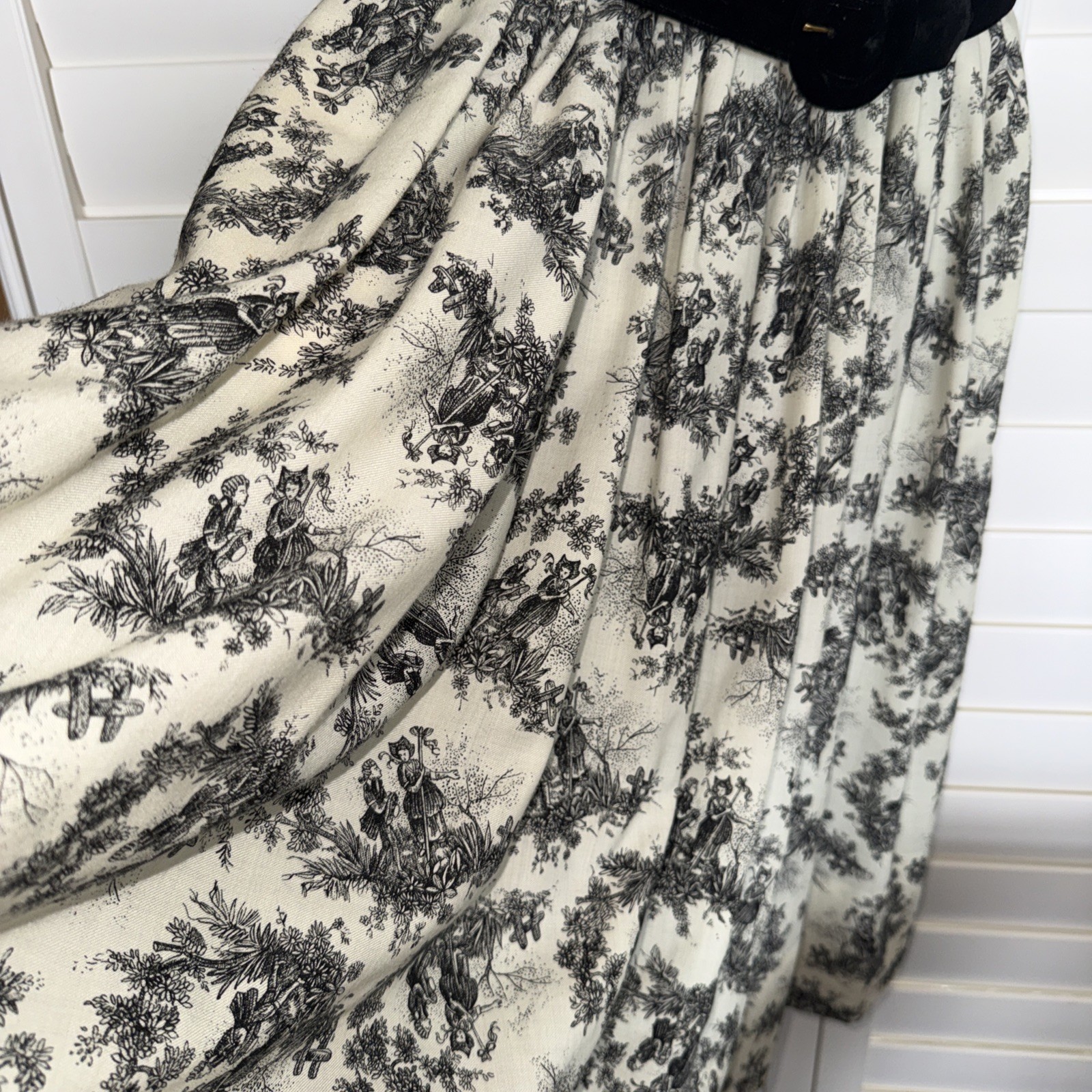 RARE Vintage Abercrombie & Fitch Tanner Dorothy Cox Dress Toile Fabric 10 EUC