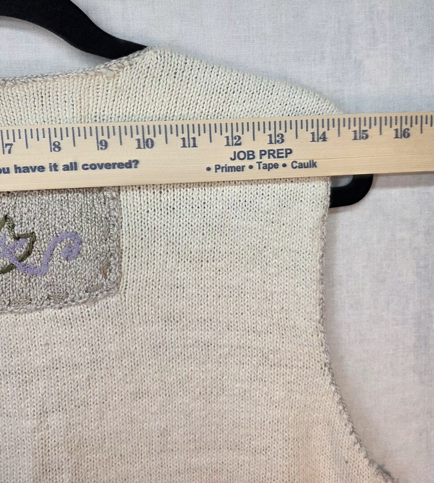 Vintage Portraits By Northern Isles Hand Embroidered Patchwork Sweater Vest (S)