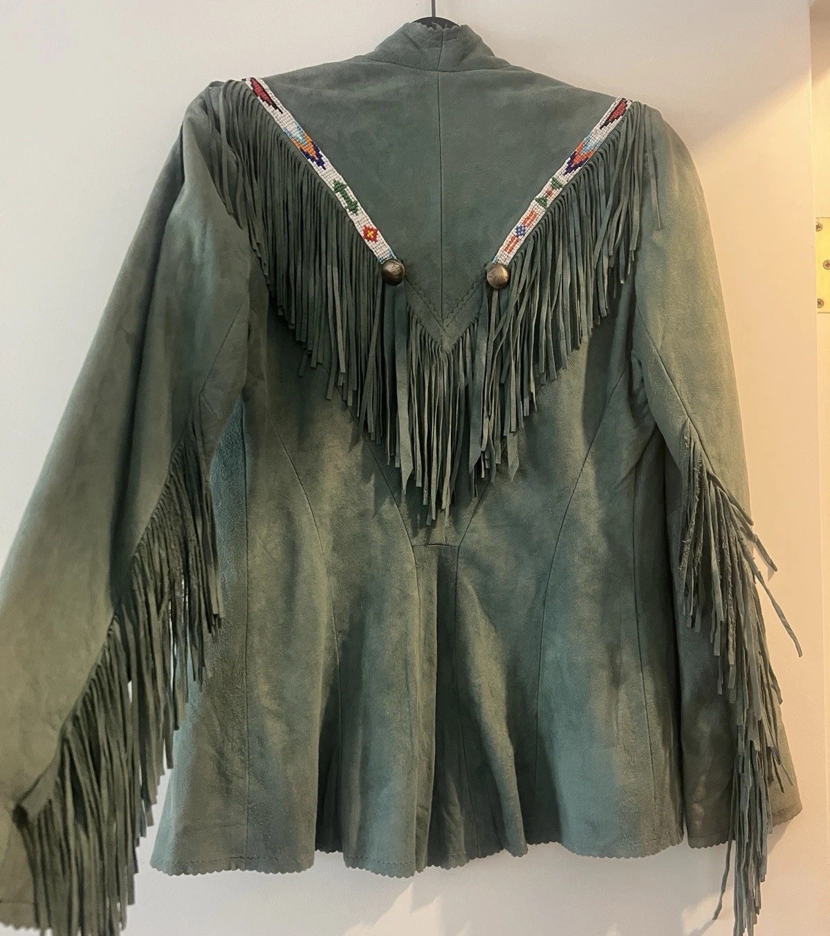 Vintage 70’s Char & Sher Suede Fringe Boho Jacket XS