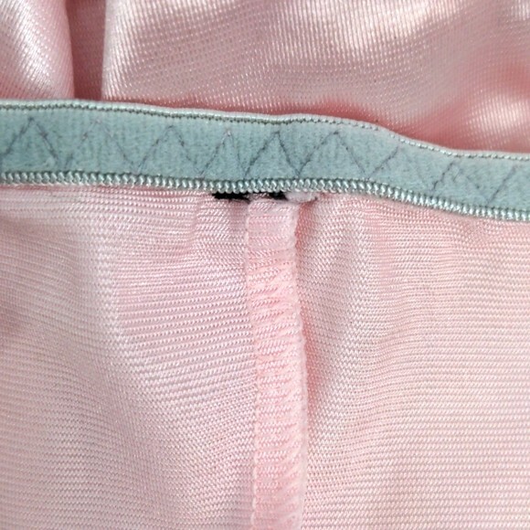 Vintage Shiny Spandex Blend Briefs Liquid Satin Pink Panty Floral Sissy Medium