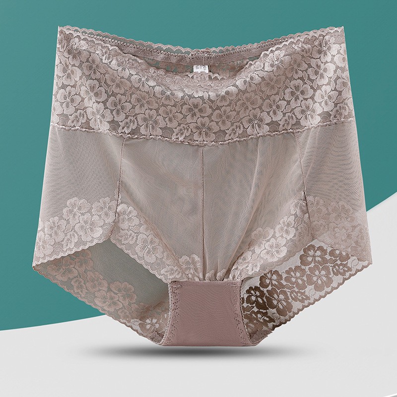 3X Women High Waist Knickers Briefs Lady Lace Seamless Underwear Panties L-2XL