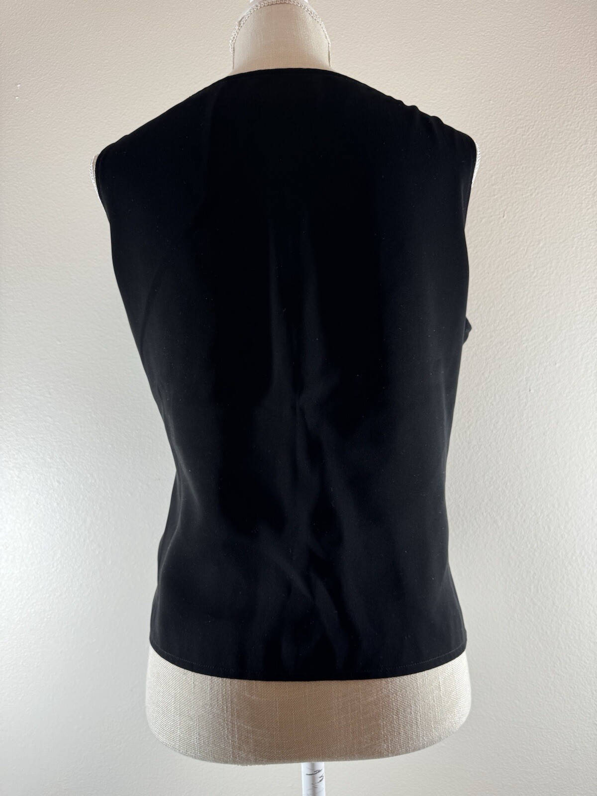 Vtg 90’s Harold’s Black Solid Sleeveless Short Top Cocktail/Party Top Size 12