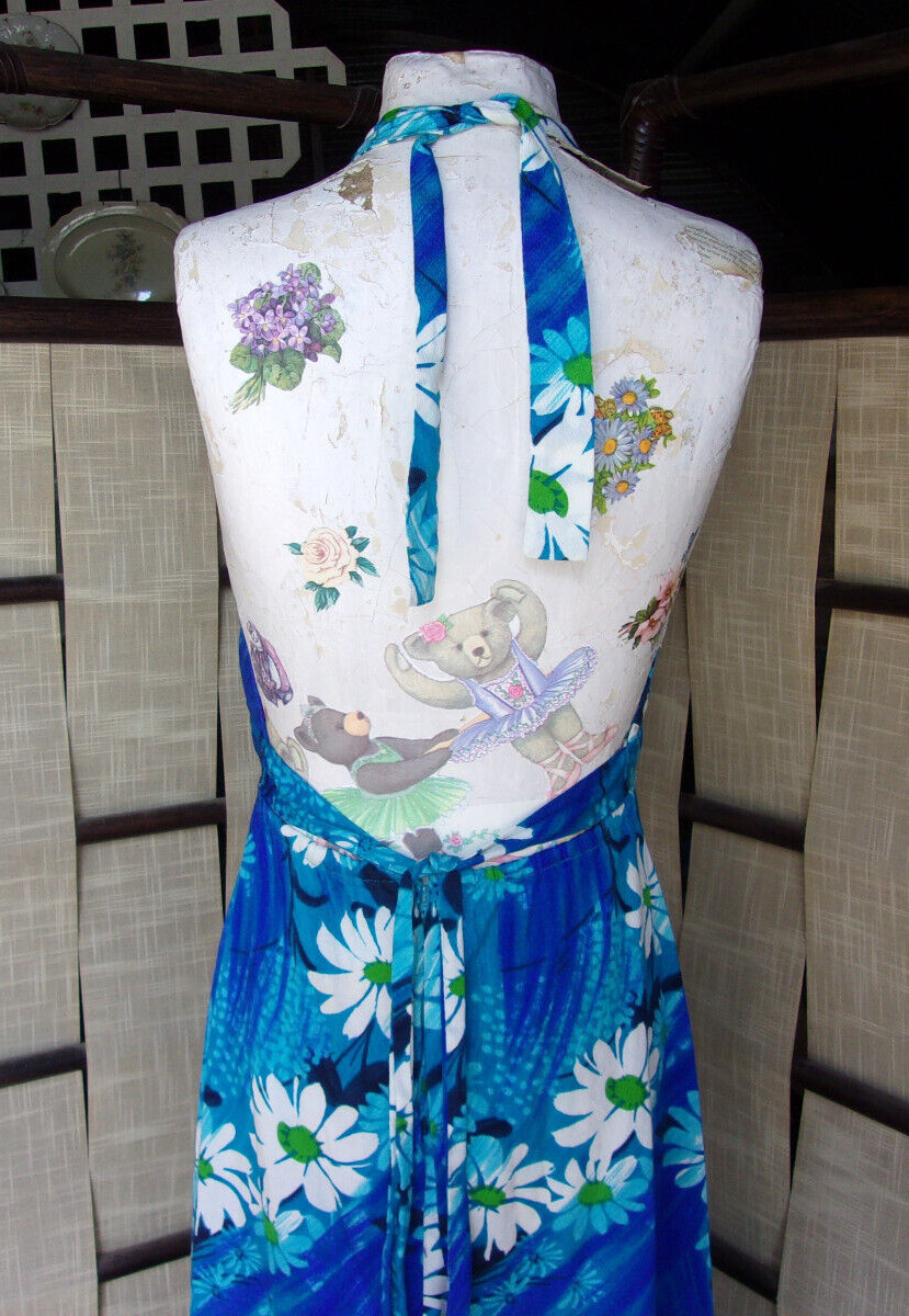 Lot 5 Vintage Hawaiian Dresses Midcentury Maxi Sundress Floral Tropical