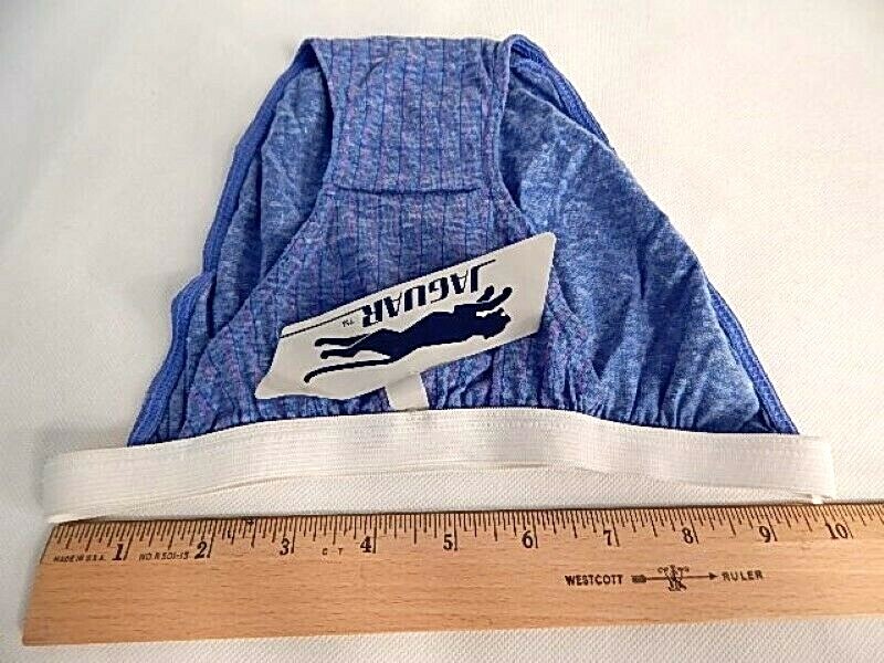 US Vintage 1980 90 Jaguar Blue Red Stripe String Strap Panties Underwear Retro S