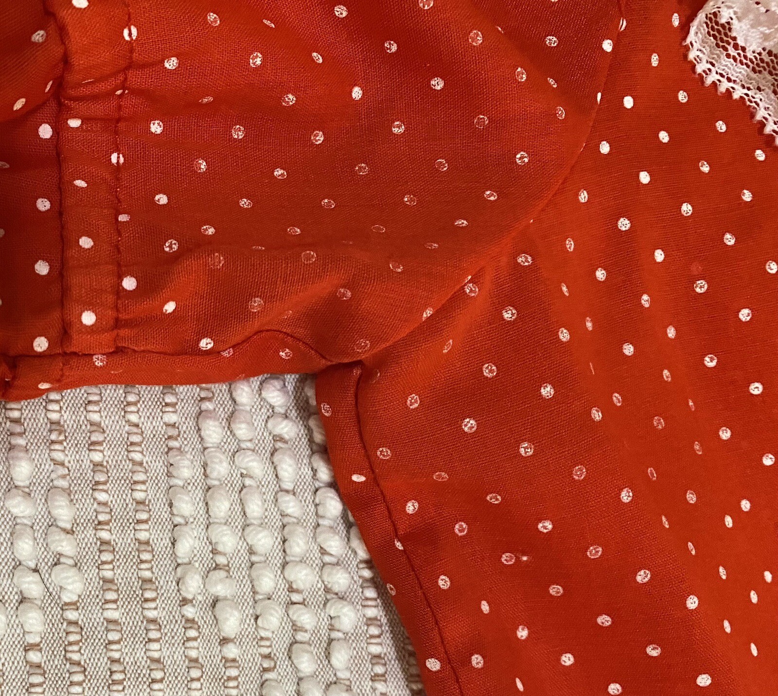 Vintage Jeri Bee Red Polka Dot Square Dancing Dress & Matching Men’s Scarf Tie S
