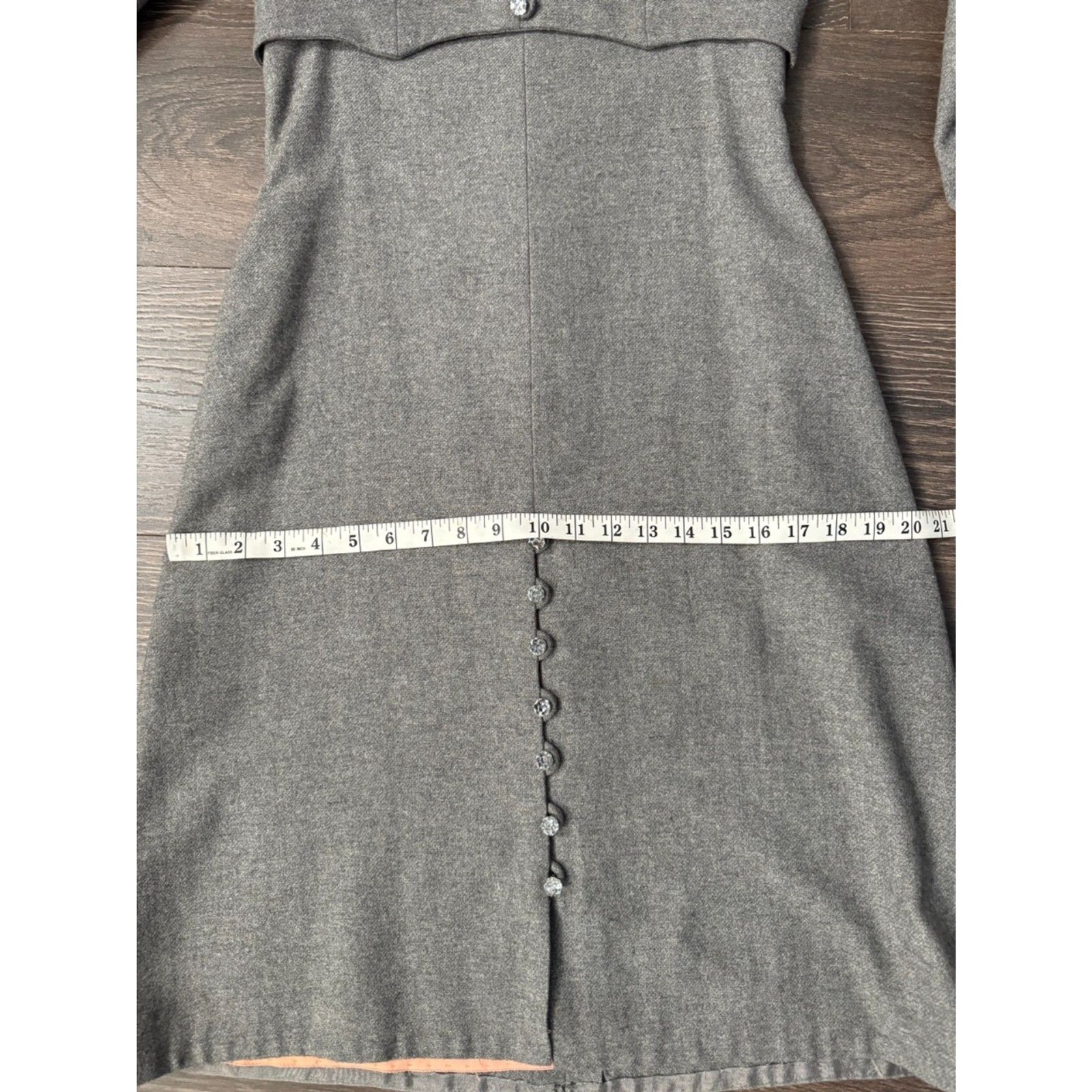 Nordstrom Best Stephanie B authentic late 1960s early 1970s wool secretary dress