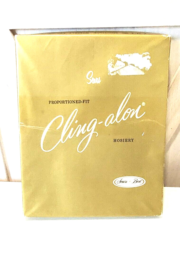 3 Pr VTG SEARS CLING-ALON Hosiery Stockings 1960’s Sanstone Shapely A 8.5-9.5