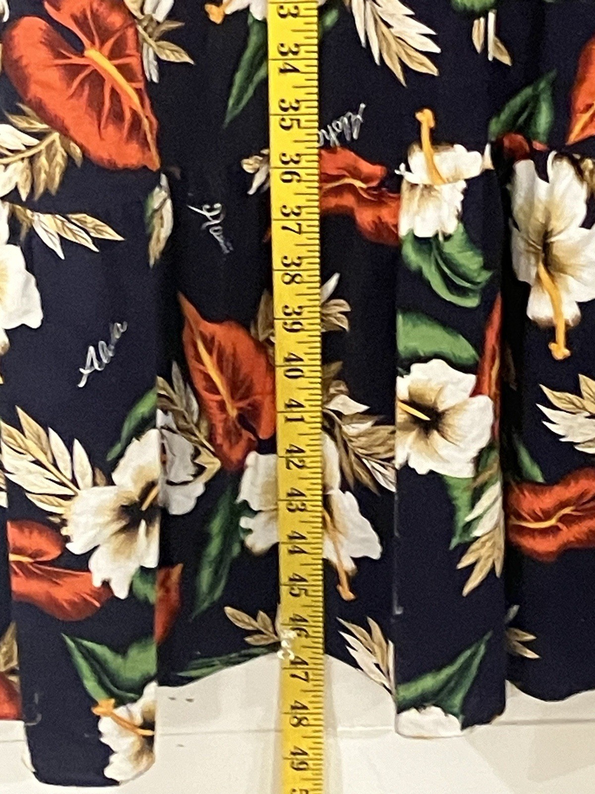 Vintage 70’s Shannon Marie Blue Floral Women’s Hawaiin Mu’mu Dress XL Talon Zip