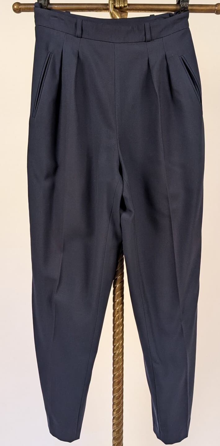 VINTAGE HERMES PARIS LONG PANTS W BUTTON SIDES – SIZE 42