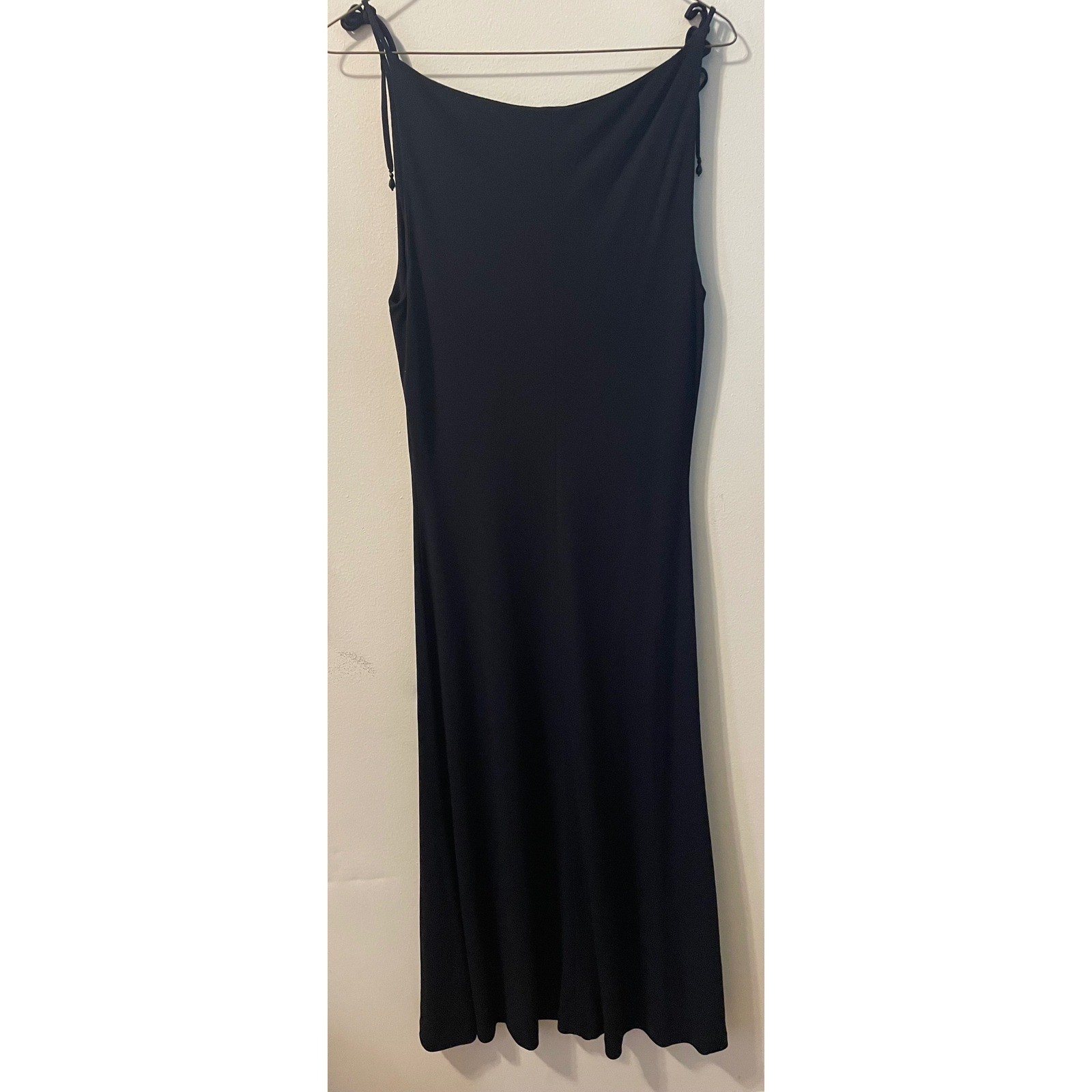 LAUREN RALPH LAUREN VINTAGE EVENING ELEGANT BLACK MAXI SLEEVELESS DRESS SIZE M