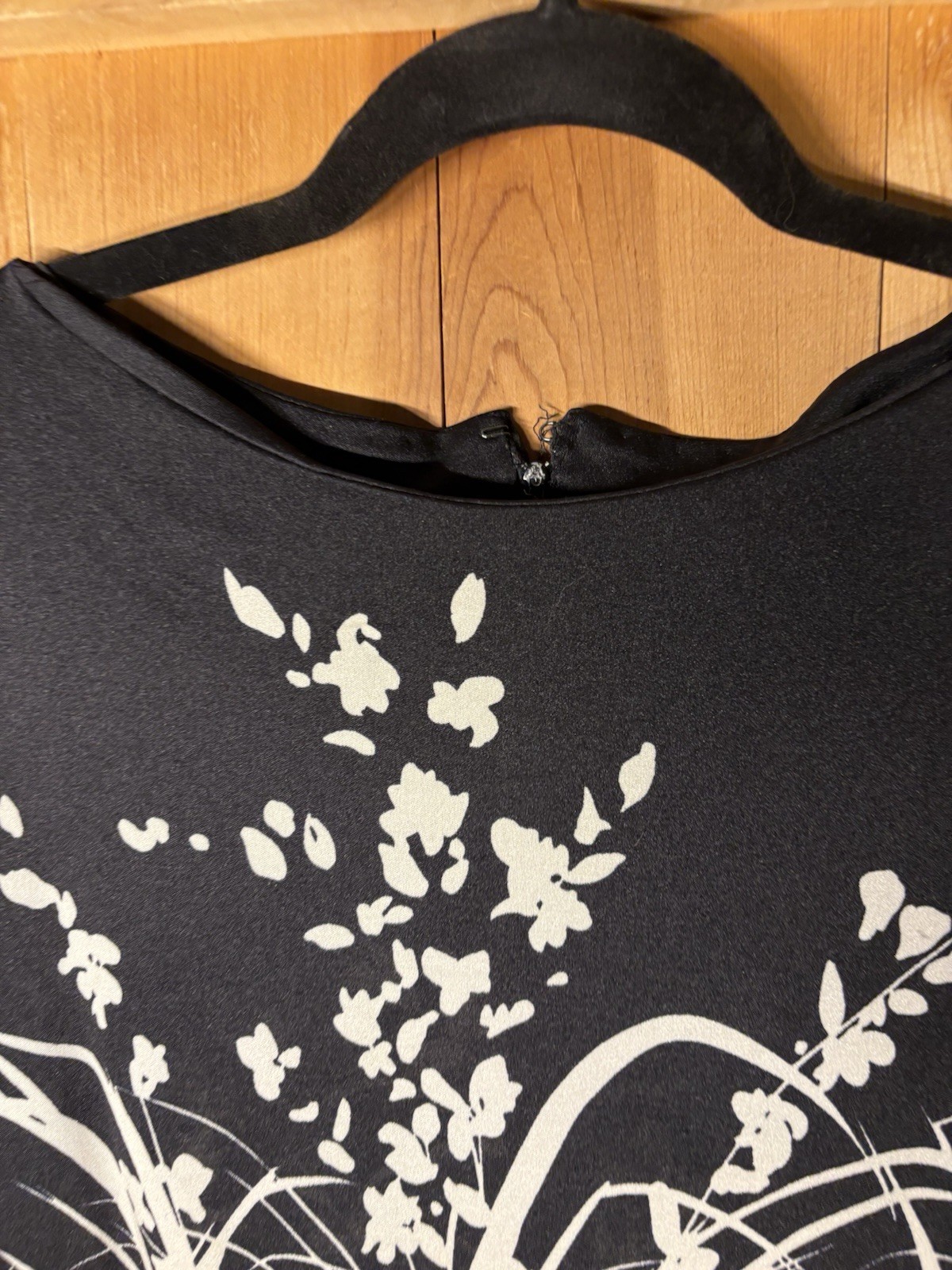 VTG Adele Simpson Black & White Wildflower Dress Women’s Sz SMALL Classic ART