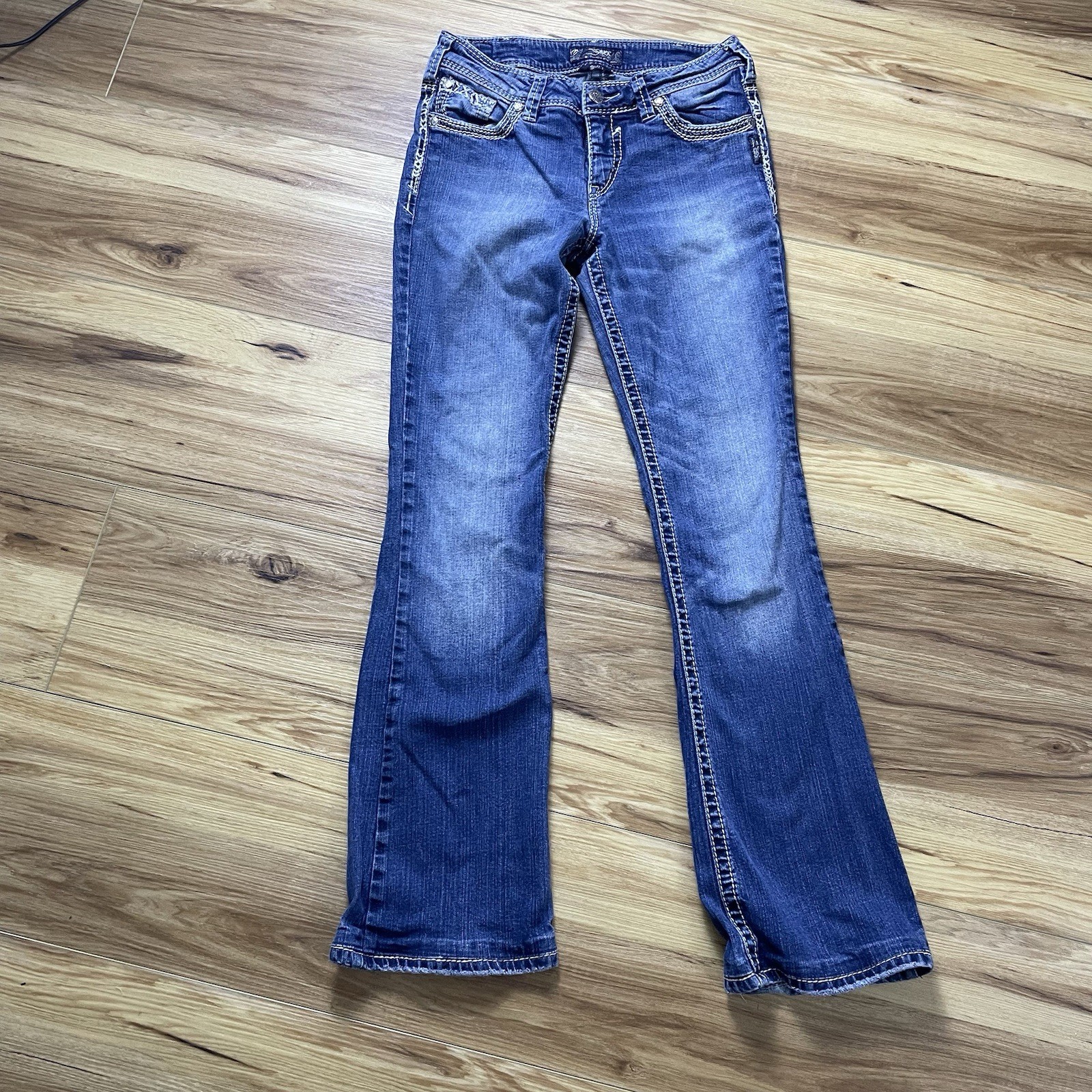 Silver Suki Low Rise Boot Cut Jeans Size 30/31 Y2K Vintage