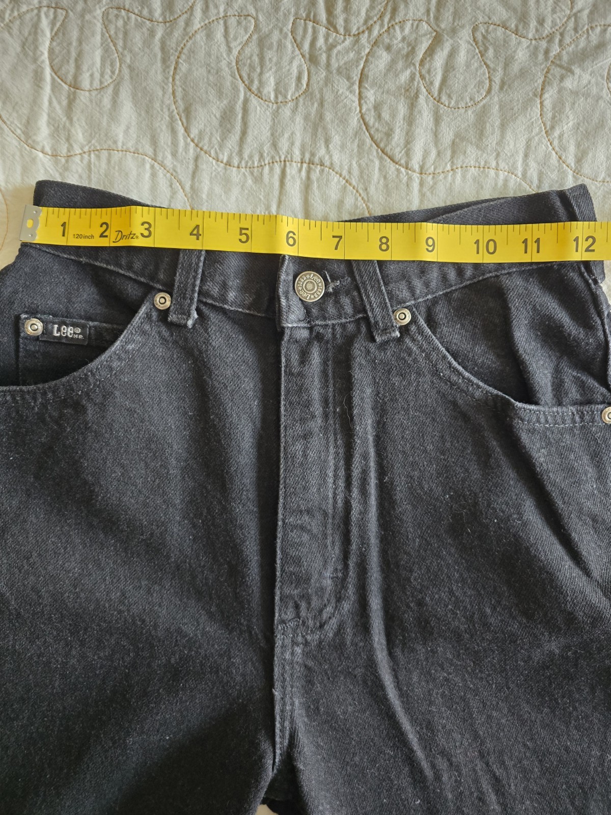 Vintage 89s 90s Lee Black High Waisted Mom Jeans Womens XXS/XS 24 Inch Waist