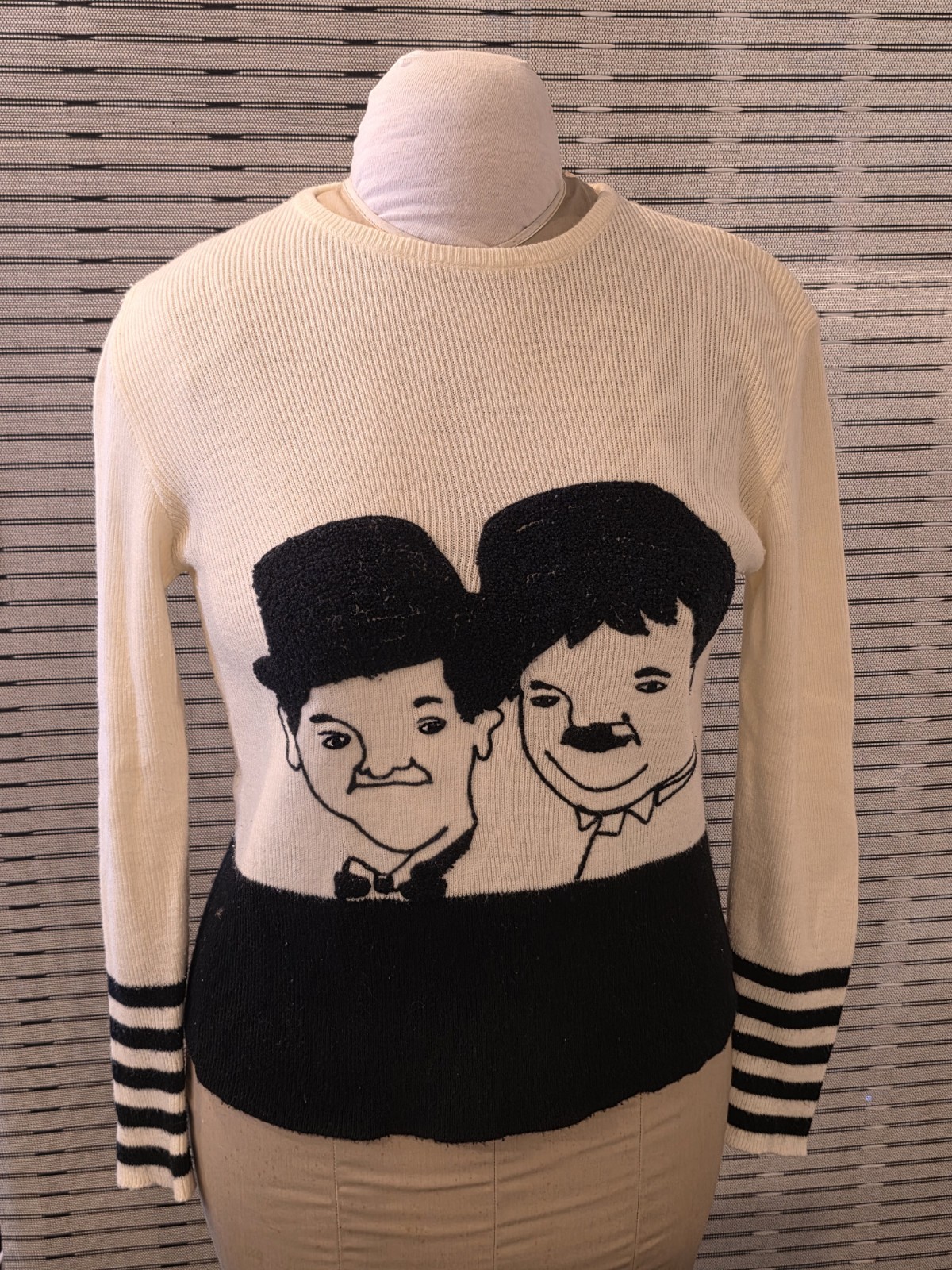 Vintage Laurel & Hardy Knit Sweater