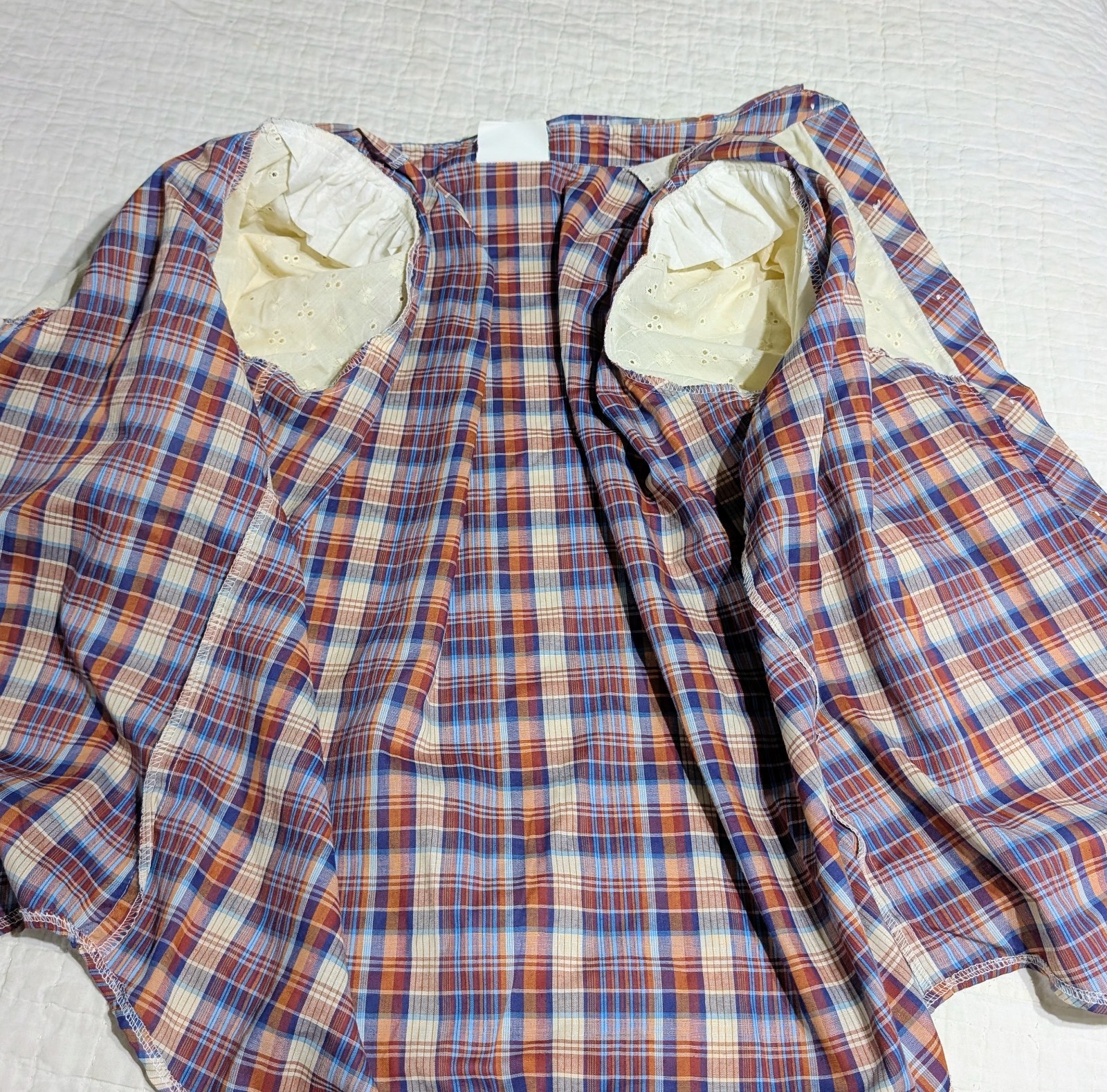 RARE Vintage Jeri Bee Western Shirt Women’s XL Plaid Lace Fringe Pearl Buttons