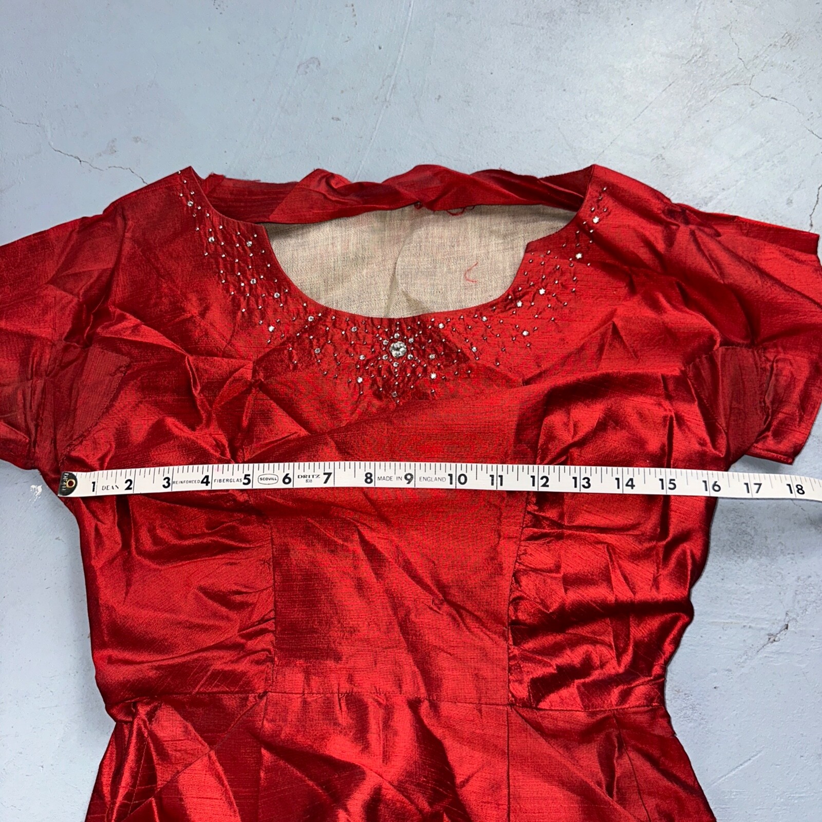 Real Vintage 1940s Lorayne Original Long Red Top Button Down Dress Women’s 40s