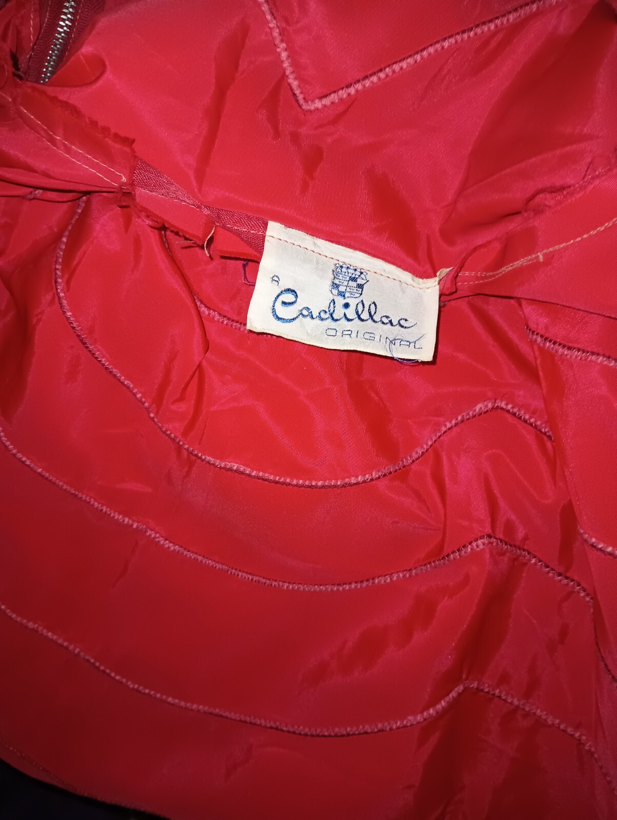 VTG CADILLAC Car Co. Museum Showroom Sweep Circle Gown Dress Circa 50s Taffeta S