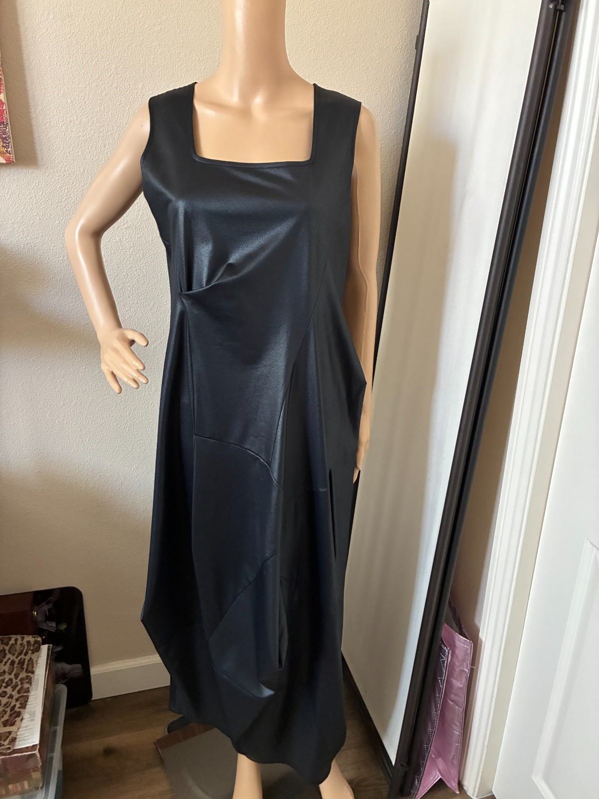 vtg Nobu Nakano Japan black lagenlook long dress M