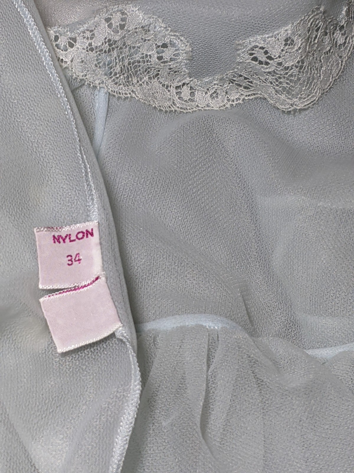 VTG Luxite by Holeproof Ruffle Sleeves Peignoir Robe Bonus Lingerie Nightgown M