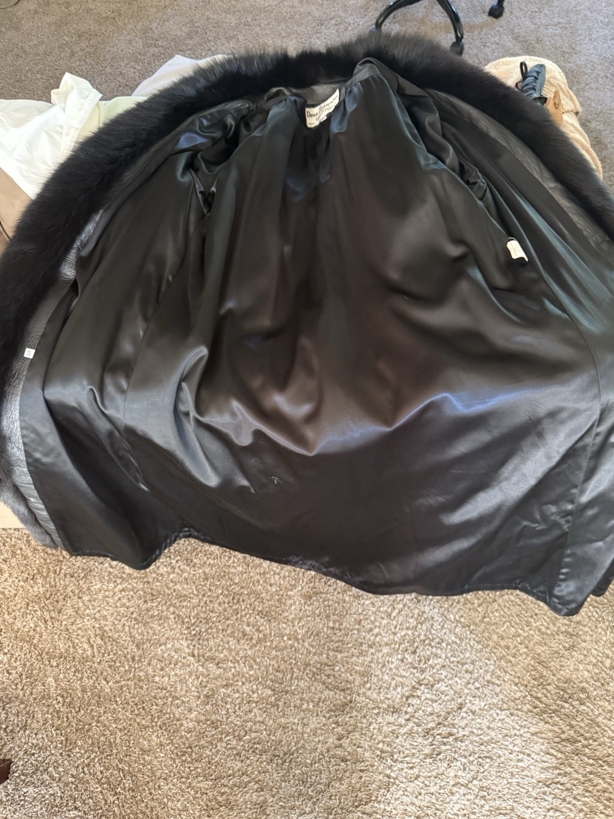 Dero Enterprises By Rocco d’amelio Full Length Leather And Mink Jacket
