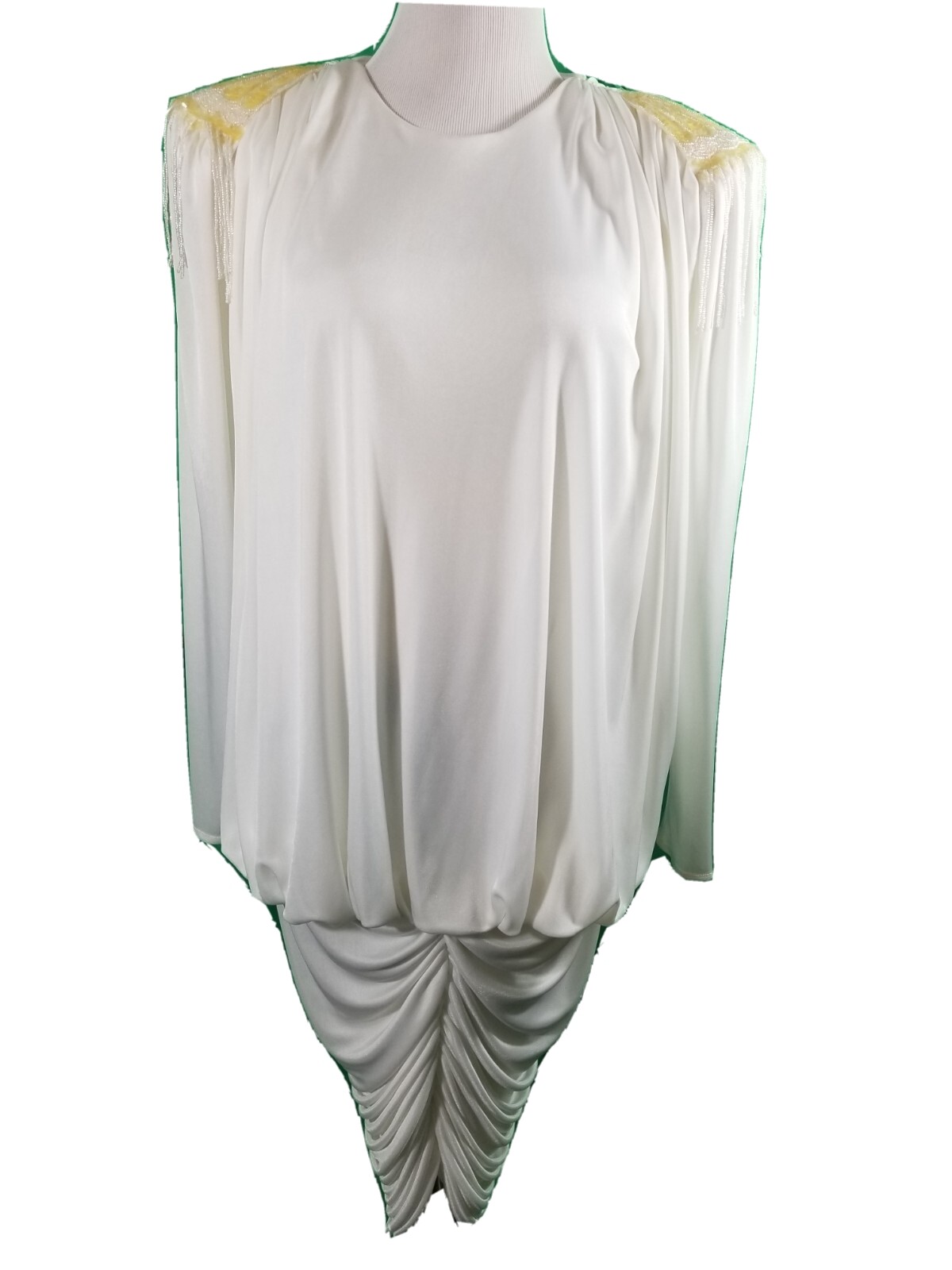 Vintage Abby Kent Designer Sz 8 S/M White evening cocktail