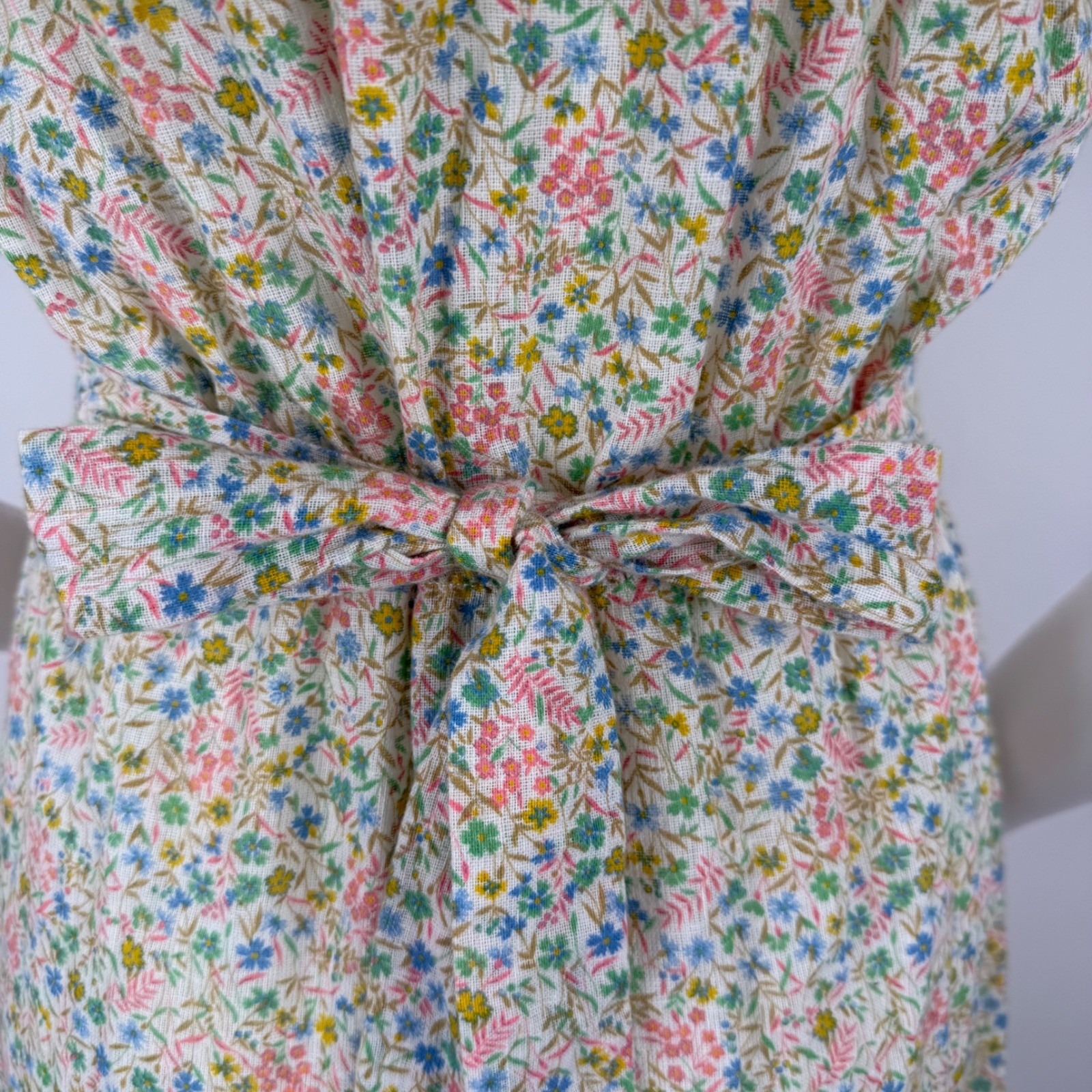 Vintage 70s 80s Floral Off Shoulder Midi Dress Cottagecore Size 11