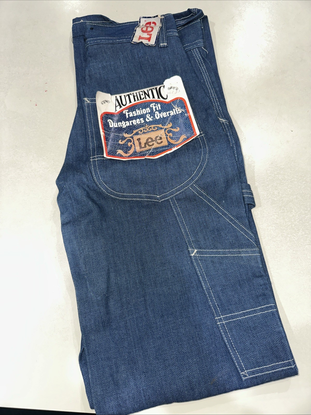 Vintage 1970s Lee Jeans Painter Style Denim Pants 100% Cotton NEW 26×30